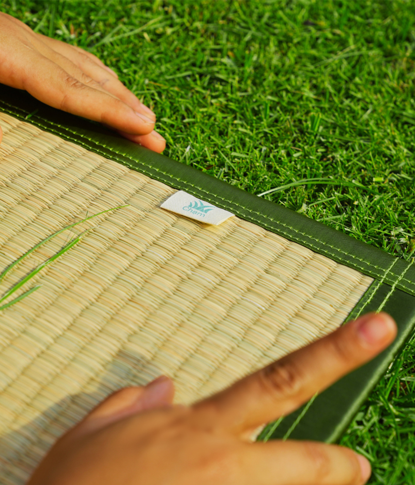 Thảm tập yoga từ cói Chạm Devi 5mm