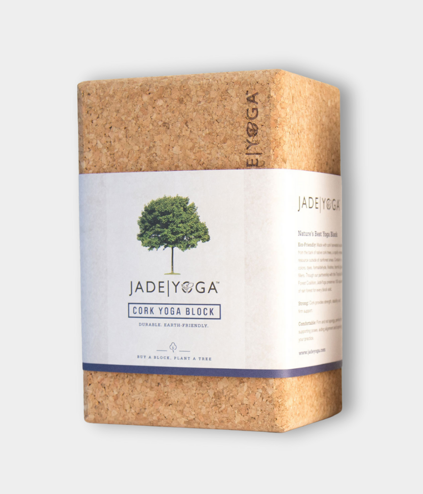 Gạch tập yoga JadeYoga™ chất liệu bần, kích thước tiêu chuẩn